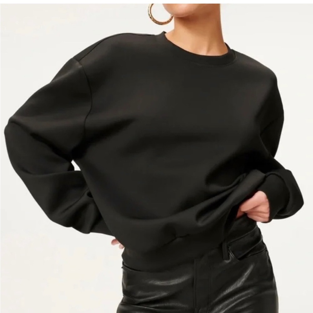 Good American Scuba Style Boyfriend Pullover